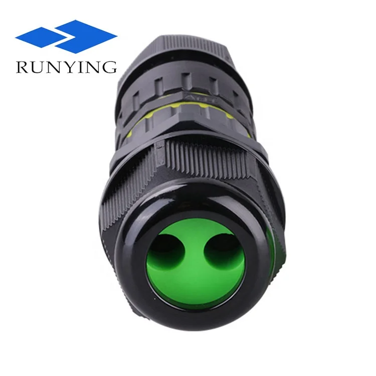 M25 one in two out 4 pin wire connector terminal junction box IP68 waterproof mini underground wire cable tube connector
