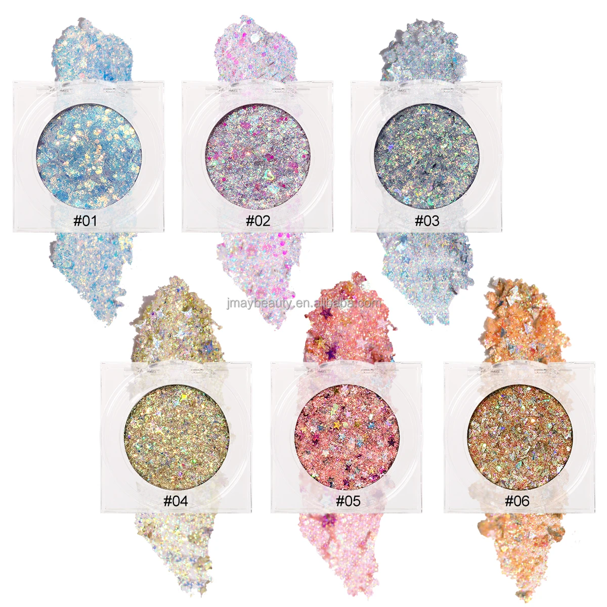 Cosmetic Single Holographic Face Body Chunky Glitter Gel Wholesale Vegan Multichrome Eyeshadow Glitter Flakes Gel