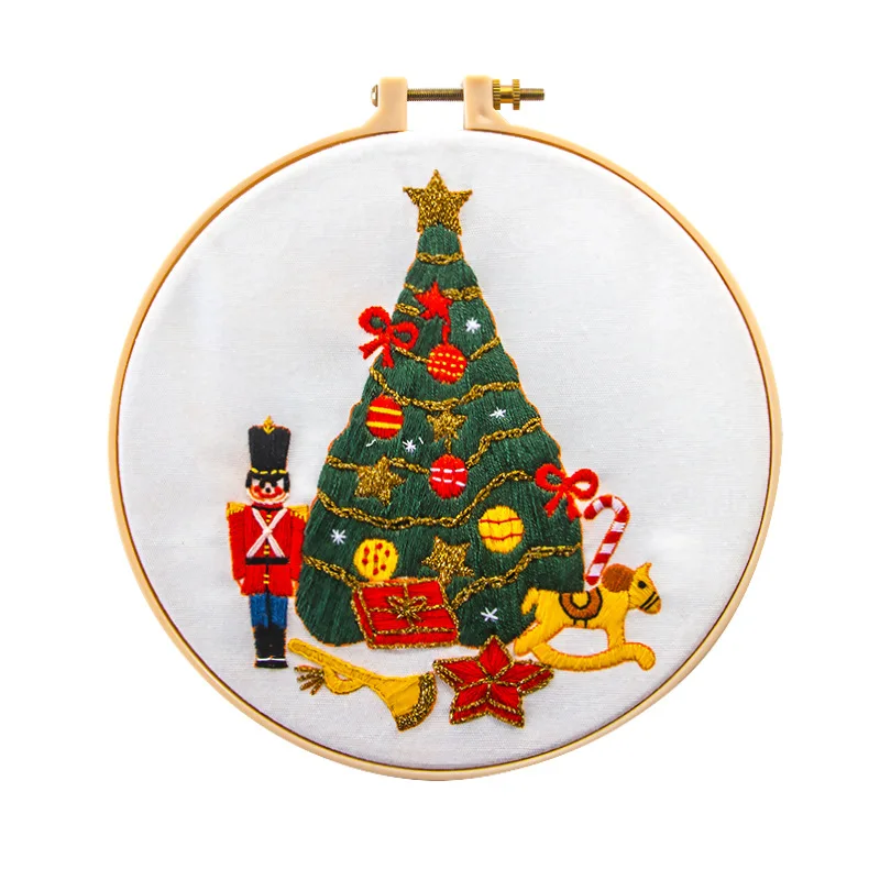 Новинка 2021, Рождественская вышивка ручной работы, материал «сделай сам», упаковка, подарок для начинающих