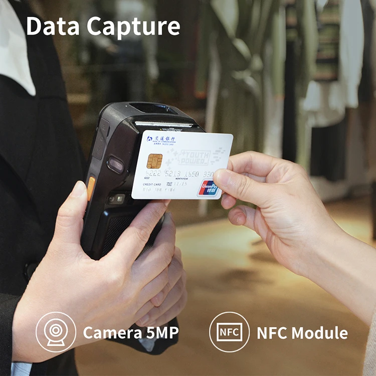 5 дюймов POS машина все в одном кассовый аппарат 4G WIFI сенсорный экран ручной android pos терминал с 58 мм Термопринтер