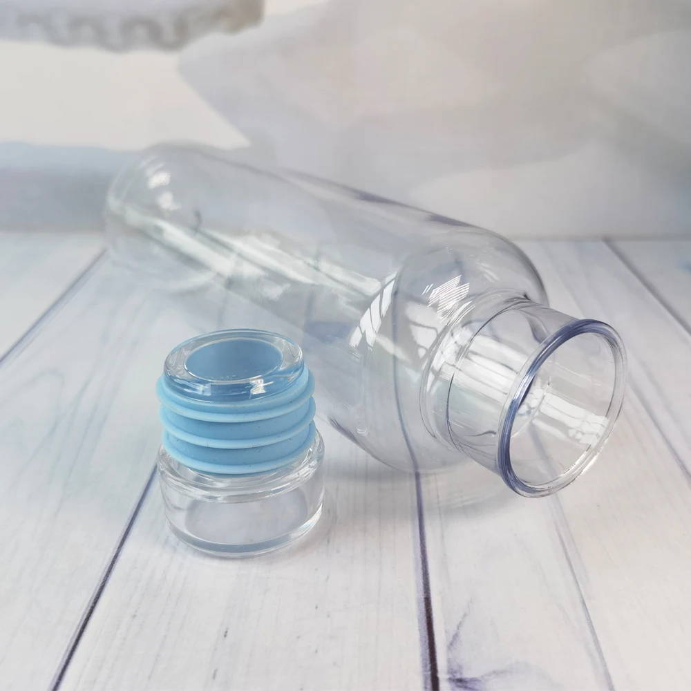 Лидер продаж прозрачная пластиковая бутылка для воды Спортивная без BPA герметичная с молоком и фруктами