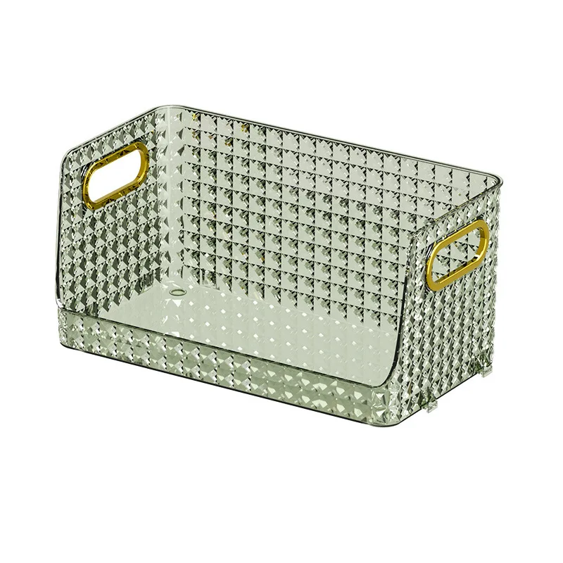 Factory Hot Sale U Shape Open Plastic Storage Box Acrylic Transparent Desktop Cosmetic Organiser Storage Box