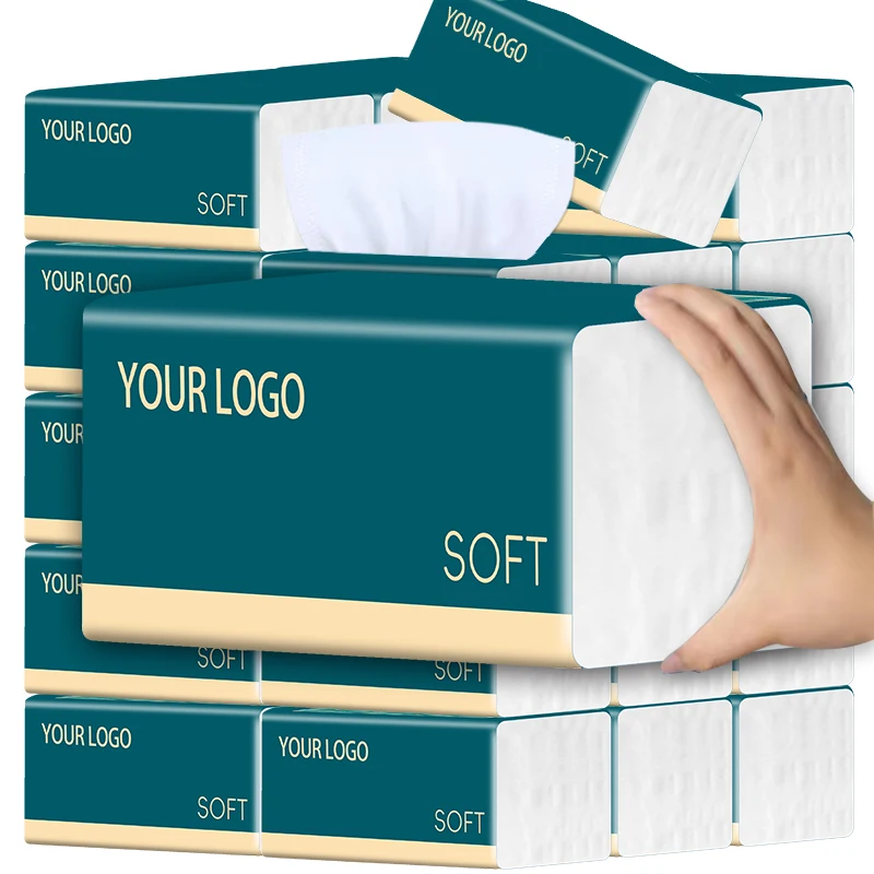Daily Soft Facial Tissue 3ply 4ply 5 Ply Natural Wood Pulp Tissue Custom Size Facial Tissue