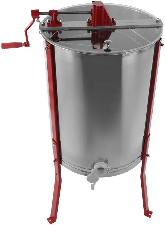 Honey Processing Machine Honey Centrifuge 4 Frames Manual Stainless Steel Honey Extractor for Beekeeping Equipment