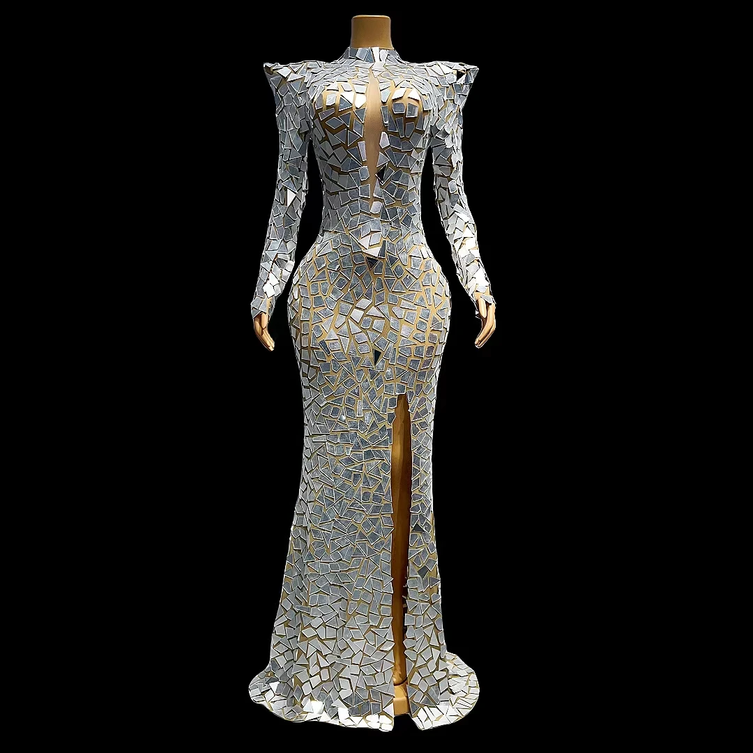 Vestido Elegant Sequin Birthday Wedding Dinner Party Dress Lady Sexy High Slit Prom Mermaid Dress Women Formal Evening Dresses