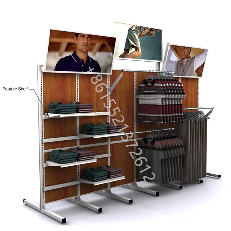 Custom retail sport shop store slatwall Cap baseball Hat disc golf stick club wire metal display rack