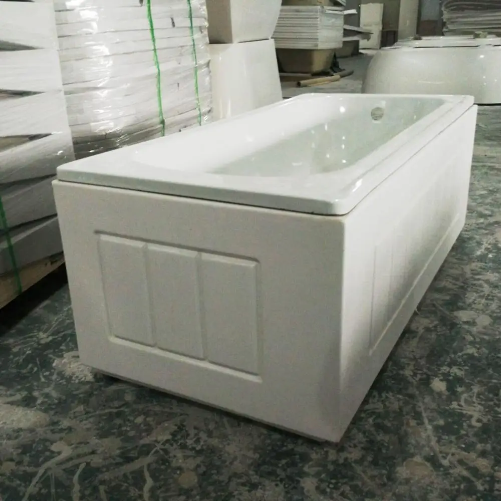 square simple built in steel bath tub hot tub