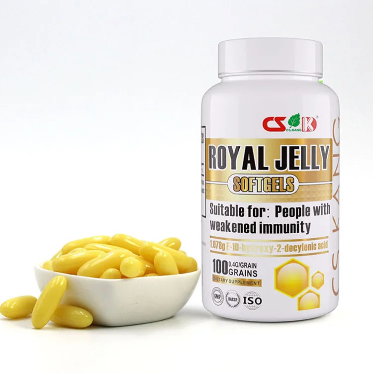 Customized Organic Health Food Supplement Manufacturers Oem 1000mg Royal Jelly Capsules