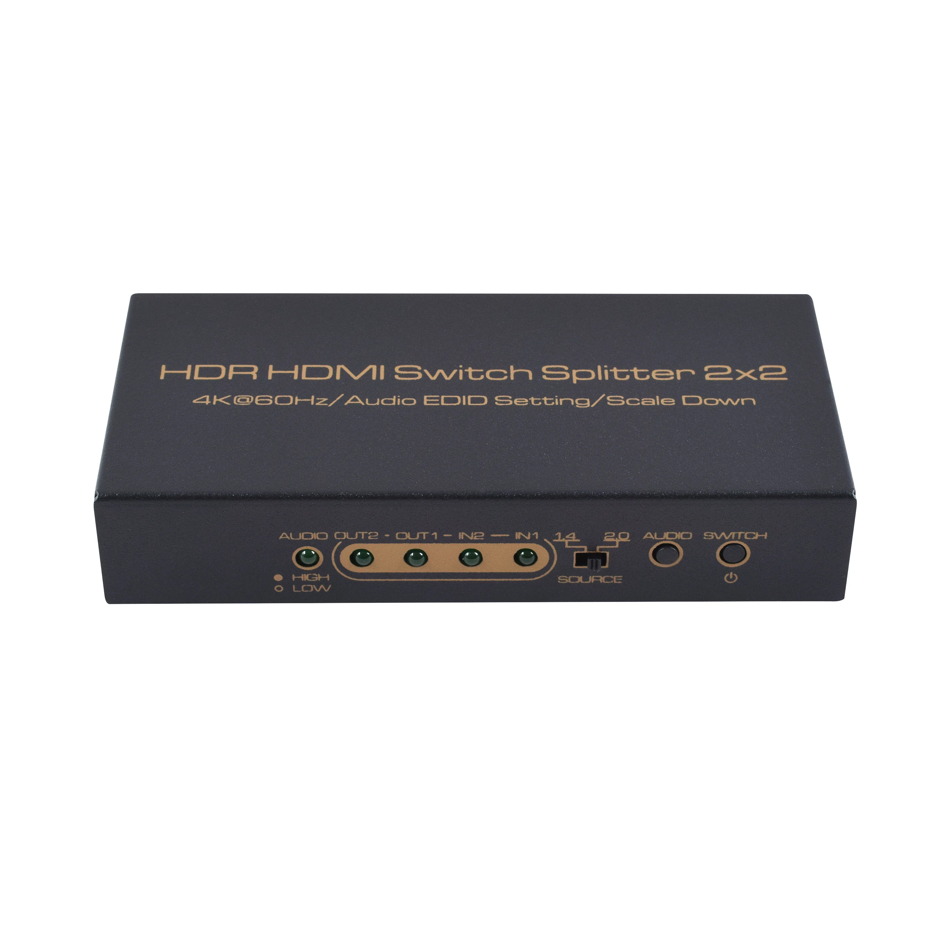HDMI 2x2 4K 60Hz HDCP2.2 скалер вниз Матрица HDMI переключатель сплиттер