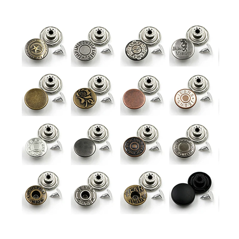 Factory Custom Size Gunmetal Zinc Alloy Metal Spring Snap Button