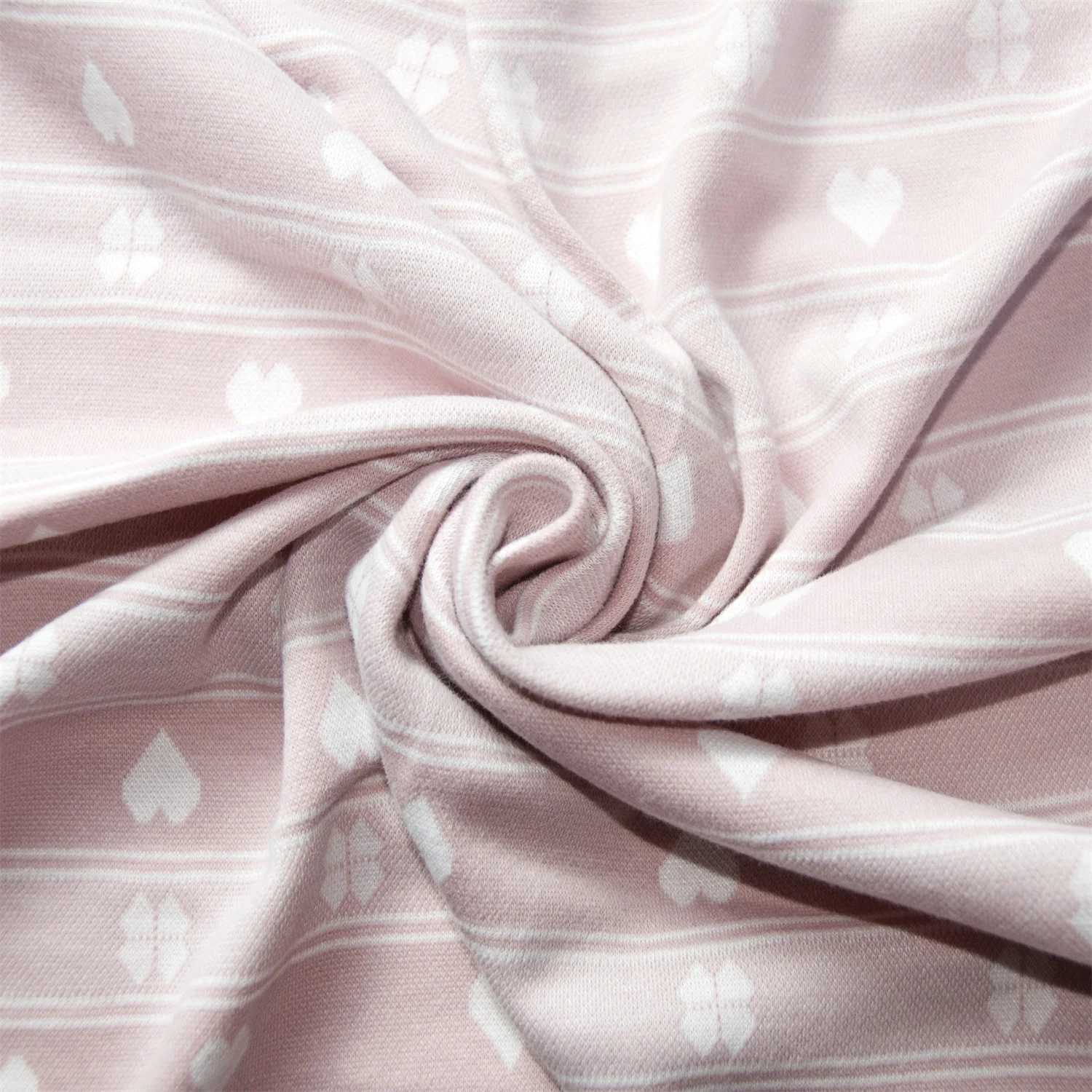 Factory manufacturer 70%cotton 30%poly no spandex jacquard fabric with brushed for underwear and garment
