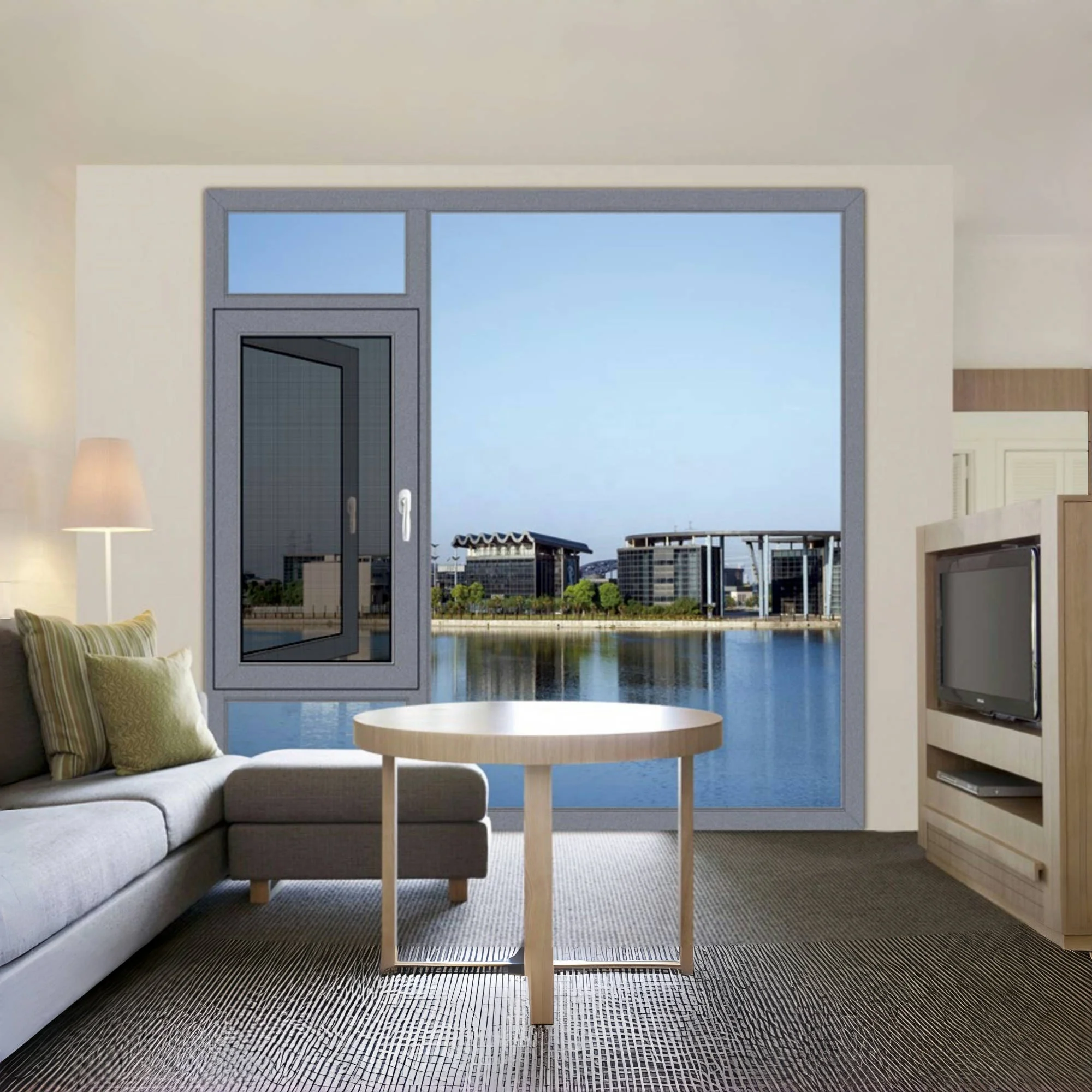 international standards Safe Heat Insulation Aluminum Double Glass Windows Energy Saving Outswing Casement Windows