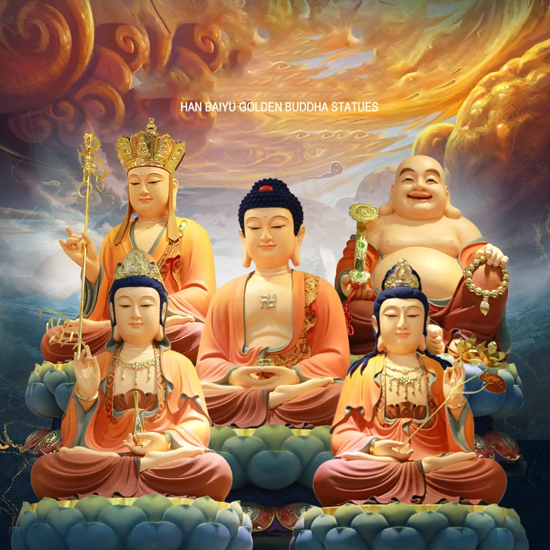 30cm-40cm-48cm-68cm Buddha statues for home resin gautama buddha decor happy gautam buddha meditation garden