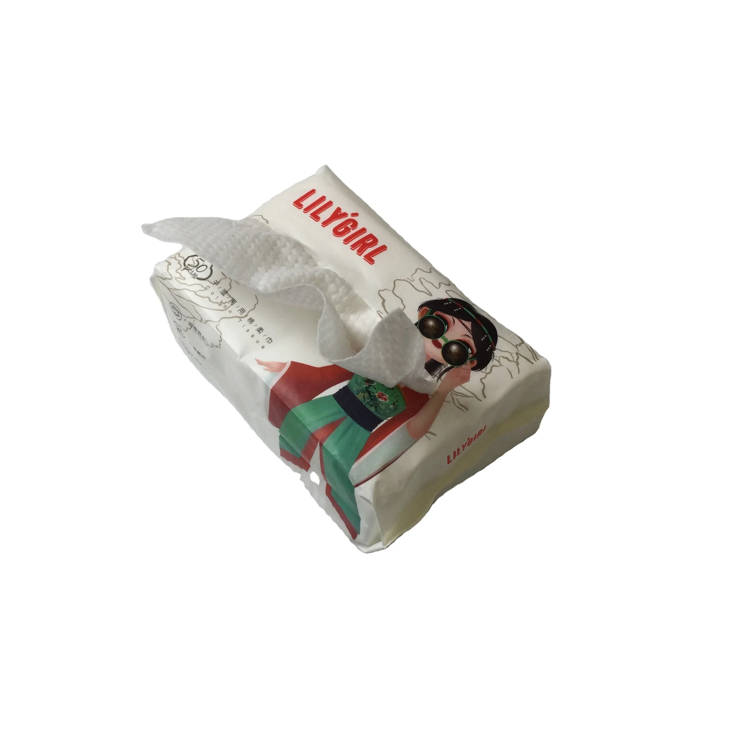 LILY GIRL Facial Cleansing Skin Care Breathable Extraction Type Facial Cotton Tissue