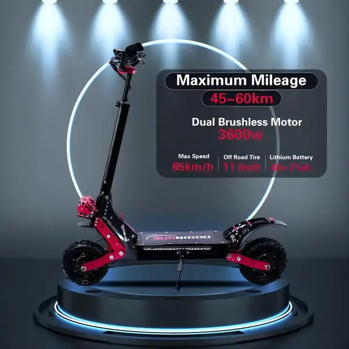 EU Warehouse Dual Motor X7 E Scooter 11 Inch Off Road Electric Scooter Max Speed 65Km/h Fast Cross-country Scooter For Adults