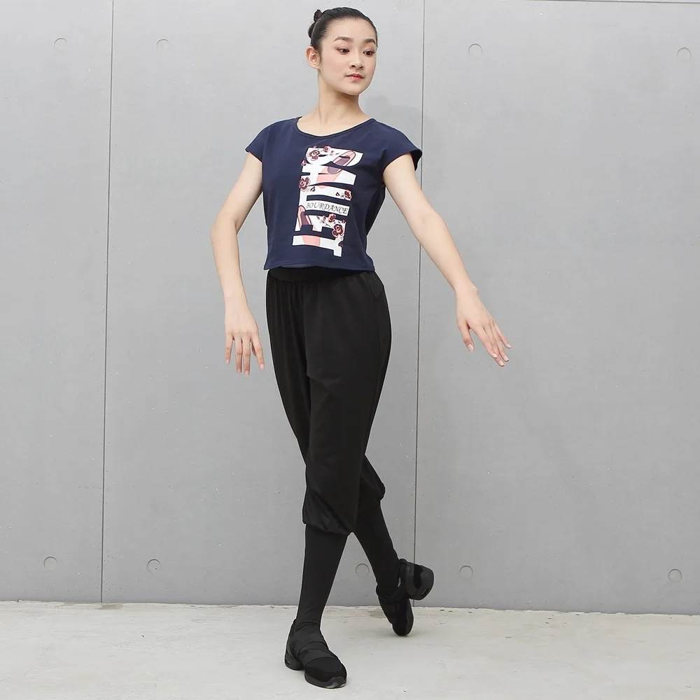 
Dance Wear Solid Color Stirrup Pant Ballet Black Dance Pants 