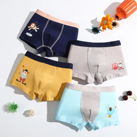 Factory Outlet Multi Color Boys Underwear Cartoon Pattern  Kids Underwear Soft Cotton Boys Panties