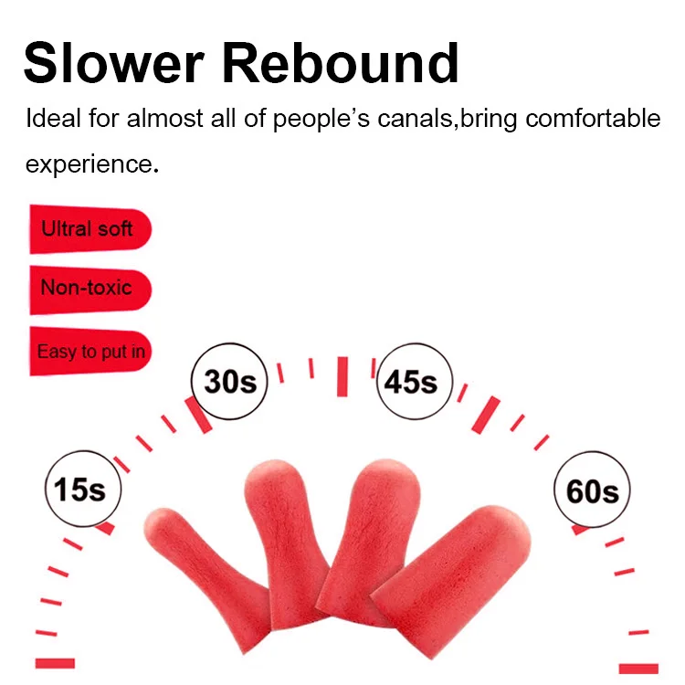 Foam Earplugs Logo Custom Ear Plugs Noise Cancelling Airplane Earplugs	with Case