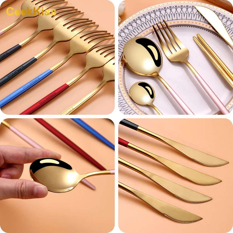 Португальские высококачественные многоразовые зеркальные полировочные столовые приборы с длинной ручкой ложки вилки ножи набор столовых приборов из нержавеющей стали