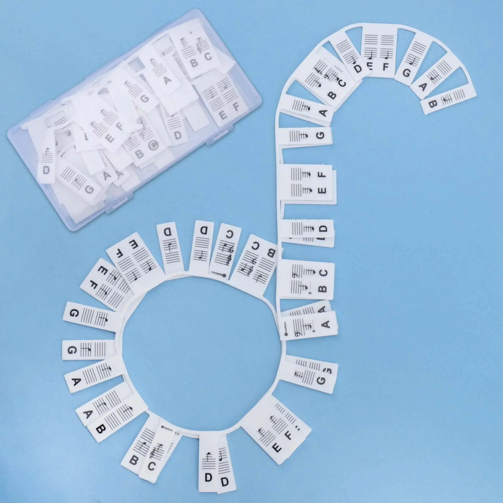 Cheap Colorful Reusable Removable Silicone Piano Keyboard Note Sticker 88-Key Full Size Piano Notes Guide for Beginner