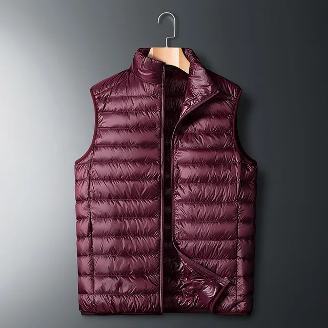 Hot Selling High Quality Mens Soft Nylon Lightweight Winter Down Padded Vest Men