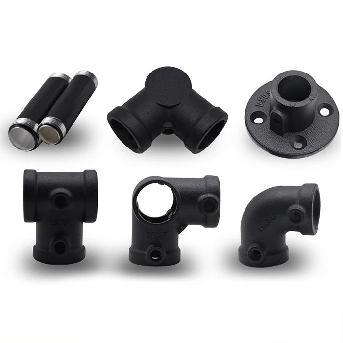 black aluminum quick release pipe fittings key clamp fittings 90 degree elbow structural key fittings