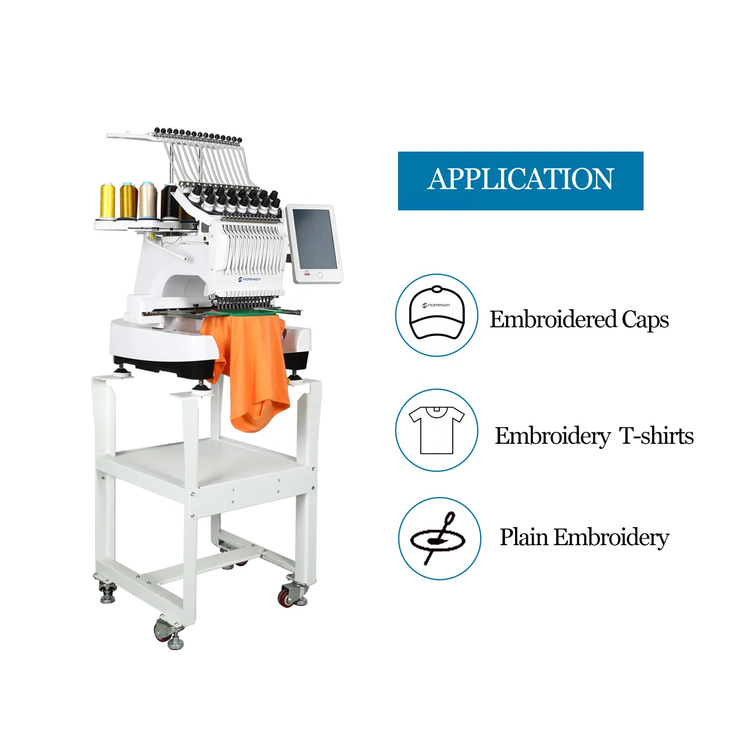 2022 new design latest technology Single Head 12 sequin easy cording hat Apparel Embroidery Machine