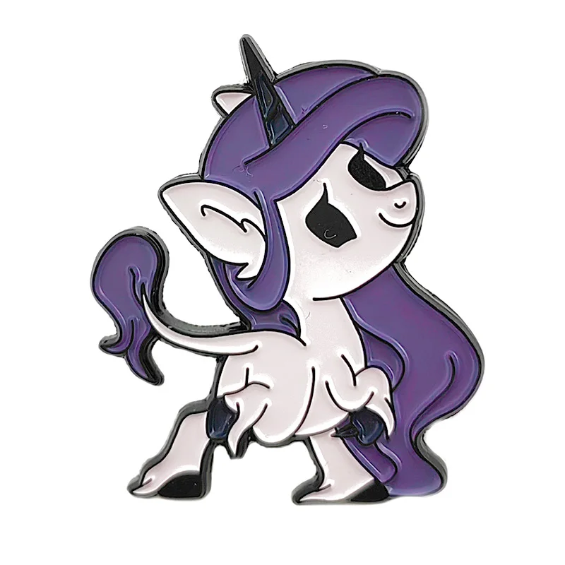 Baked Cartoon  Unicorn Custom  Badge Metal Zinc AlloySoft enamel pins