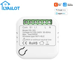 Smart Home Automation 10A Mini Smart Wifi Breaker DIY Switch Support 2 Way Control Tuya Smart Wifi Switch Module