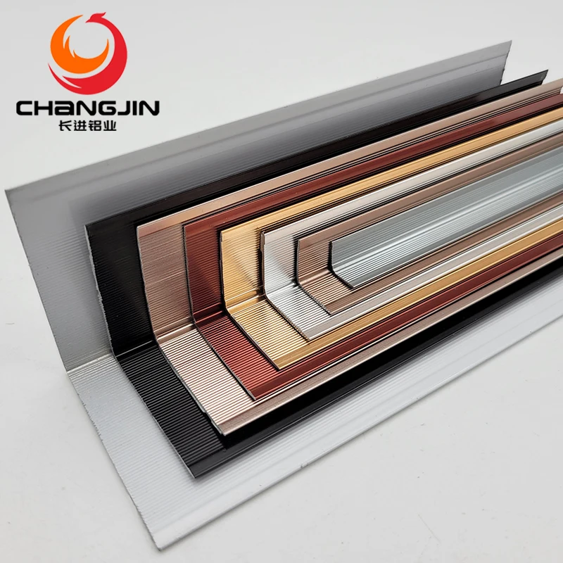 black gold aluminum alloy protection extrusion tile corner trim edge profile