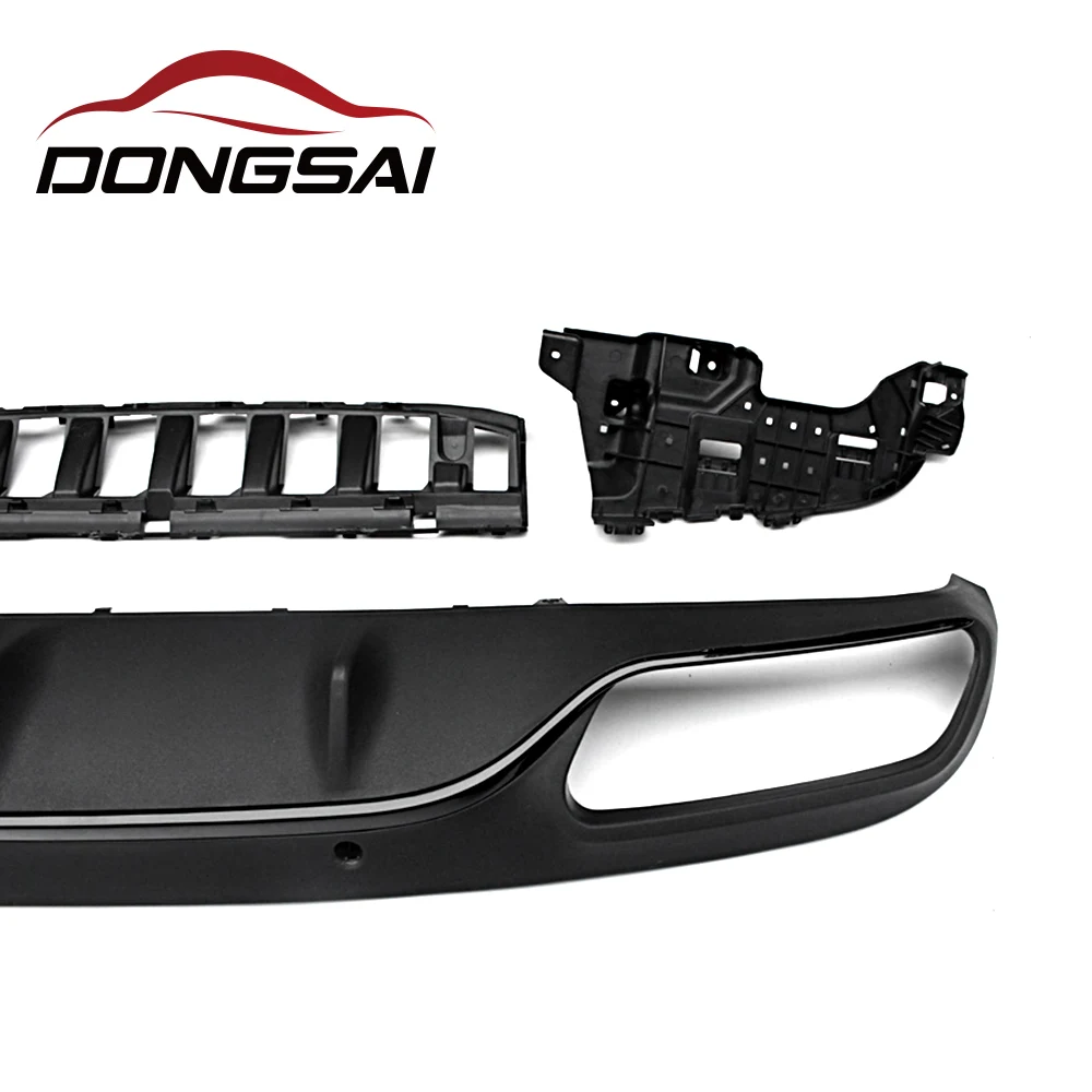 Car Body Kits Rear Bumper Lip Fins Spoiler Winglet Splitter Diffuser for Mercedes Benz C Class W205 C43 C63s Coupe