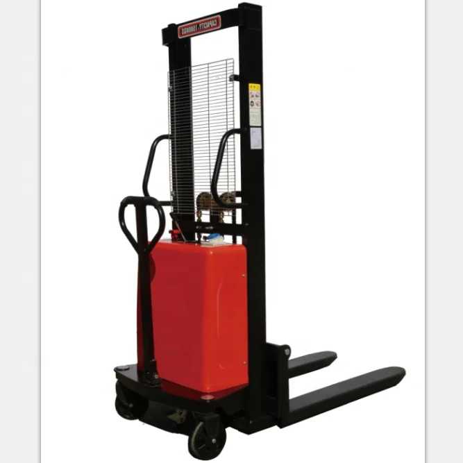 Customizable 1.0/2.0 Tons semi electric forklift pallet stacker handle manual lifting pallet jack