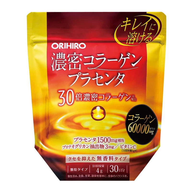 
ORIHIRO 30 Times Dense Collagen 60000mg & Placenta 1500mg Collagen Nutrition Supplements Health 