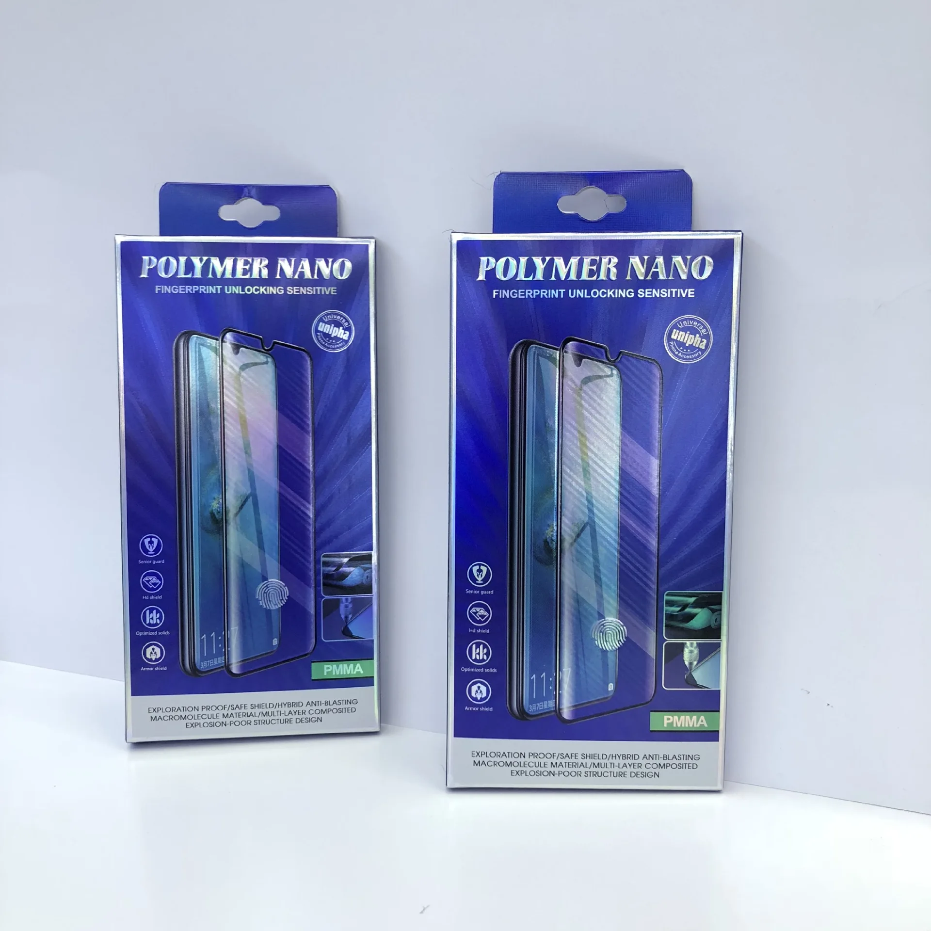 mobile phone toughened film packaging boxes in stock wholesale mobile phone Film paper box packaging inner support