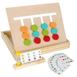 Montessori Learning Toys Color Shape Matching Game Wooden Aids Logical Thinking Training Educational Toys for Children