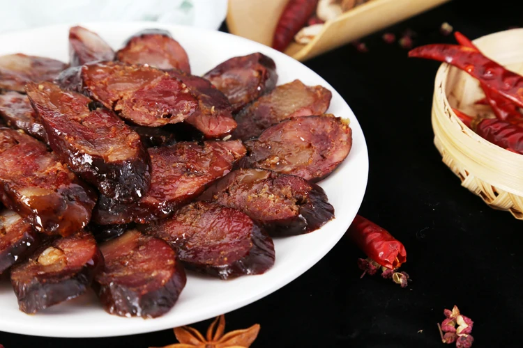 Hot selling good quality beef sausage meat snacks premium spicy beef sausage