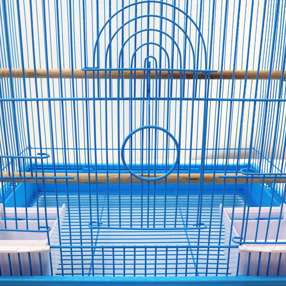 Manufacturer wholesale customized round large birdcage cage wire mesh foldable canary cage for outdoor feeding and breeding