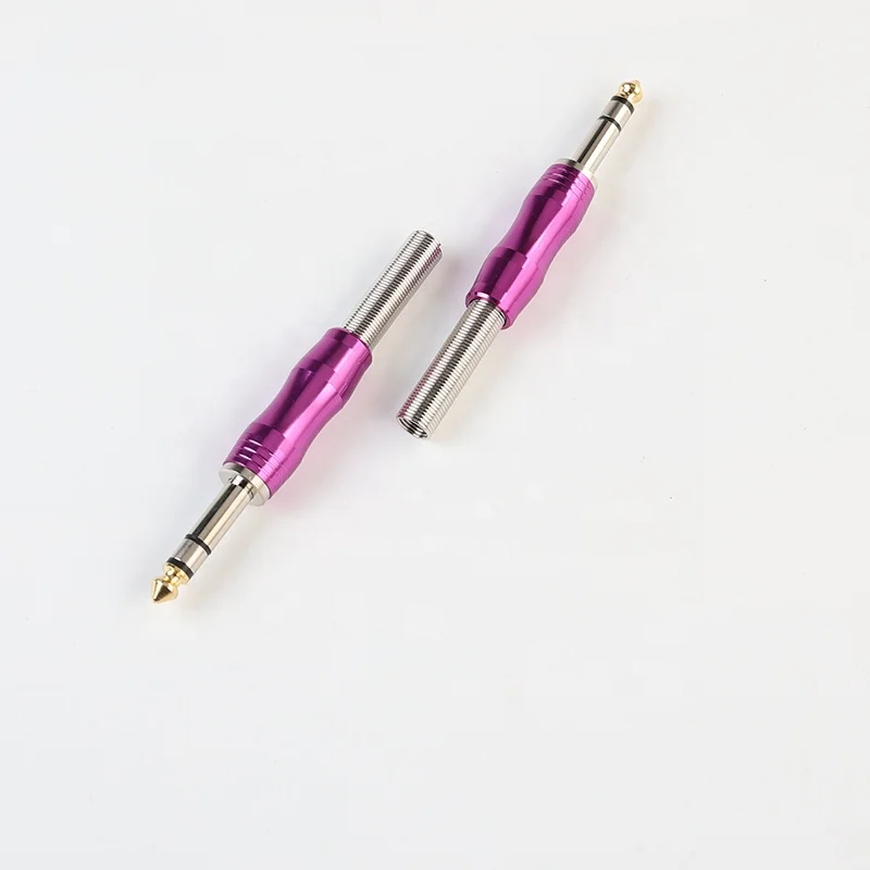 Color aluminum housing with spring tail tube male plug jack audio stereo 6.35 plug for Speaker cable