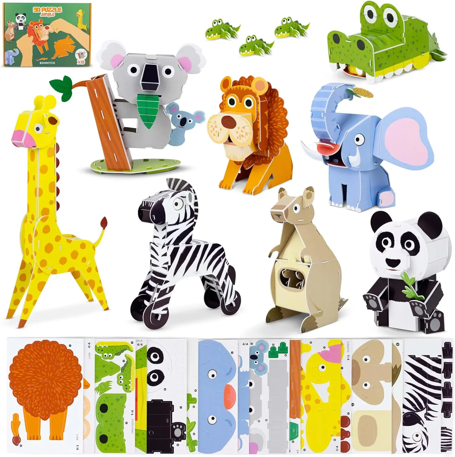 Latest 3d Paper Puzzle Jigsaw Toy Custom Mini 3d Panda Puzzle Model Self-assembling Diy Craft Set For Boy Girls Adult