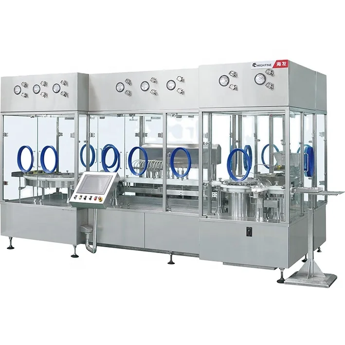 Highfine Automatic 2ml Vials Liquid Filling Stopper Sealing Machine by Ceramic Pump 2020 Electric Hot Product 2019 CE Provided