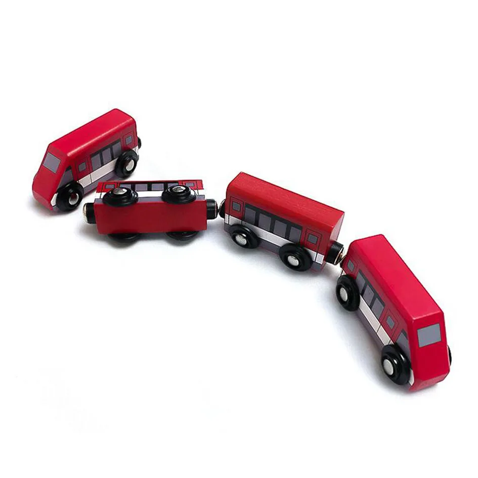Wooden magnetic toy mini train  for kids first birthday christening newborn baby Christmas gift