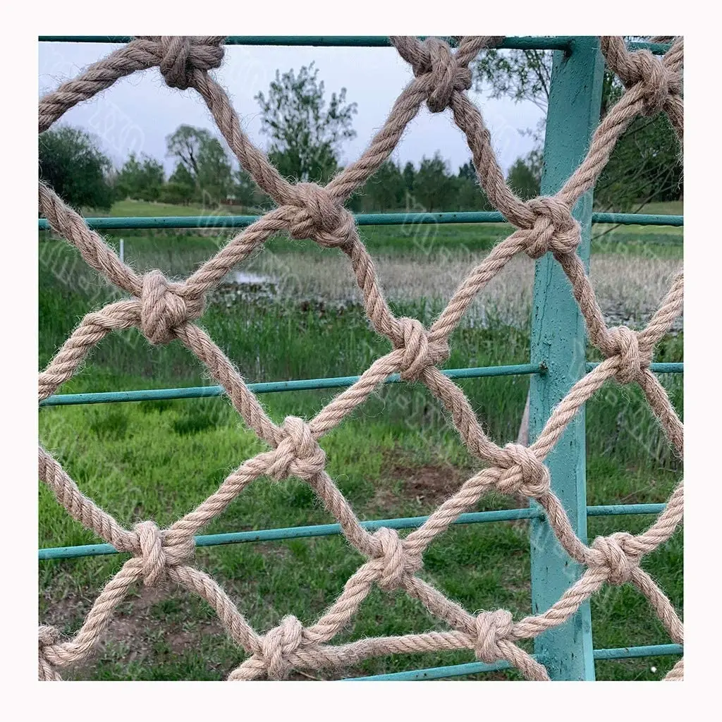 Веревка из Натуральной Конопли, грузовая сетка для скалолазания, джутовая сетка для безопасности детей