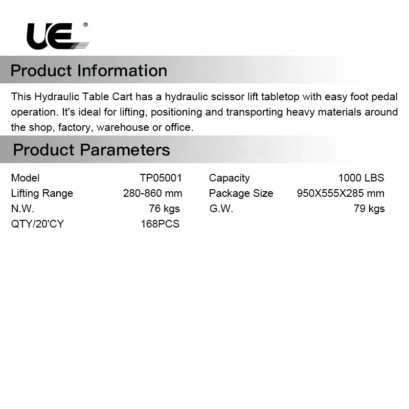 Lifting Table Cart UE-03001