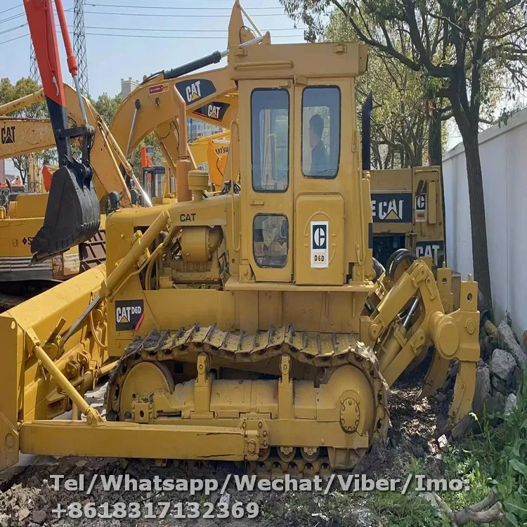 Used Cat Earthmoving Bulldozer Japan Made Caterpillar D5G D5M D6D Track Dozers with Straight Tilt Blade