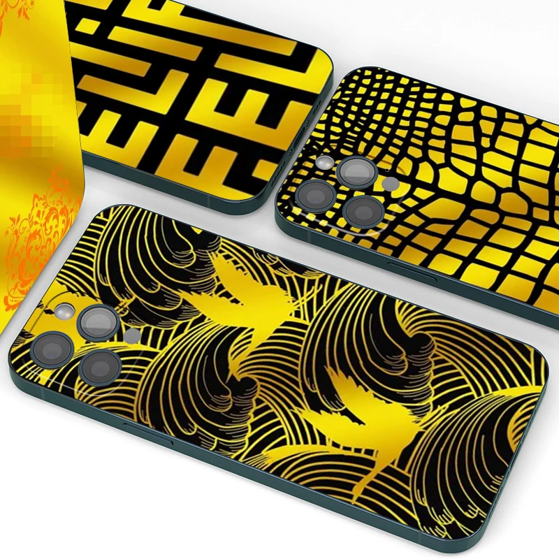 Роскошная 3D золотая Гидрогелевая пленка, сырье для режущей машины, чехол для мобильного телефона из ТПУ, задняя крышка, наклейка с кристаллами и фарфором