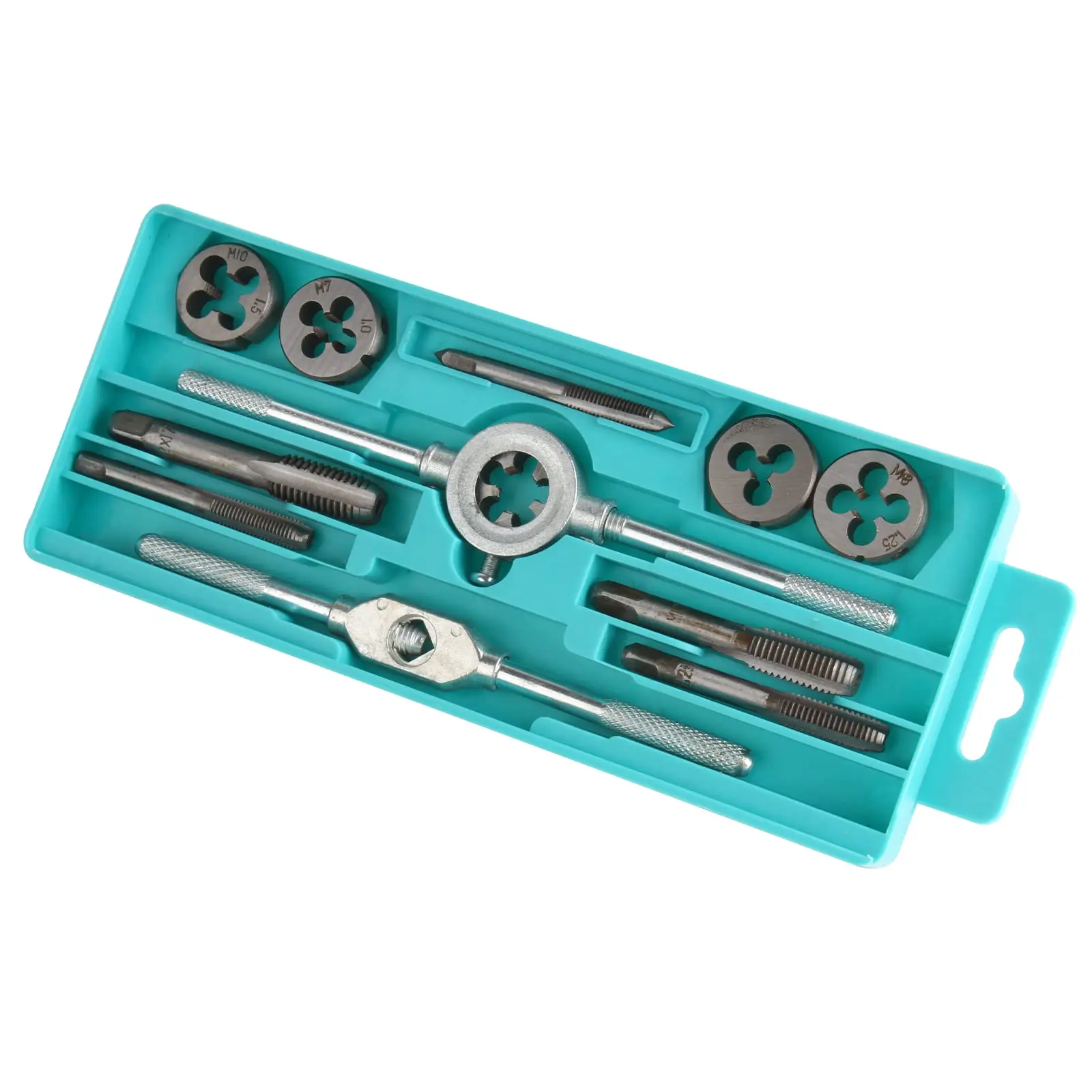 12PCS Auto Tools die tap threading hand metric wrench die set screw extractor die adjustable tap wrench thread tap and die set