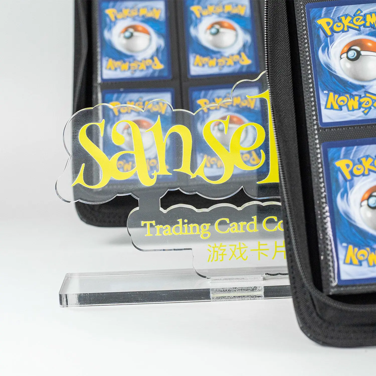 B5 PU leather Card Book Game Card Collection  Business Card Postcard Storage Customized  Zipper Bag Loosening  Cover Notebook