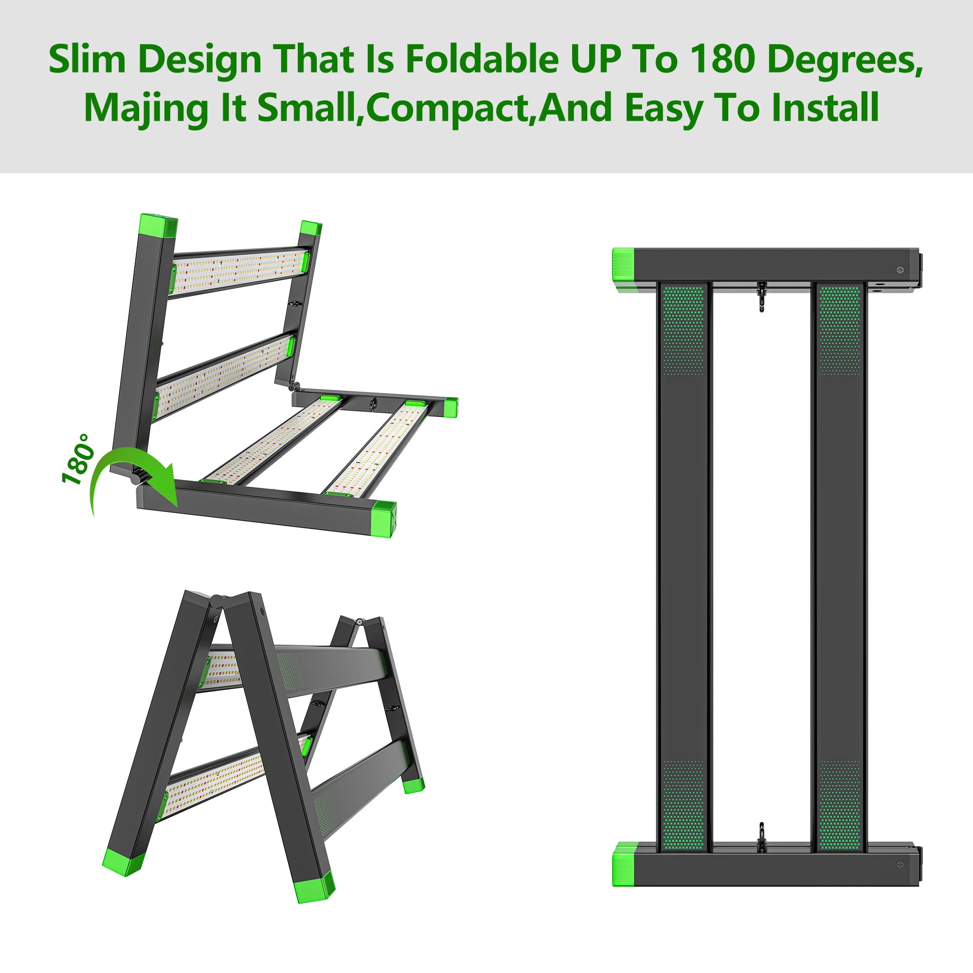 BESTVA Pro Horticulture Greenhouse Hydroponic grow tent 200W LM301B full spectrum folding led grow light bar