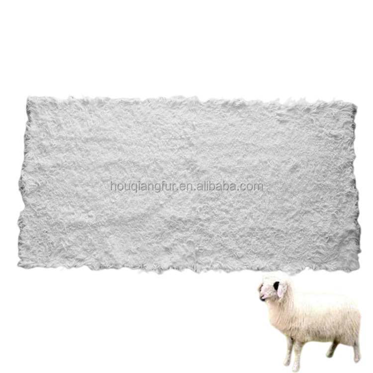 Natural bending Pearl lamb skin sheep fur plate