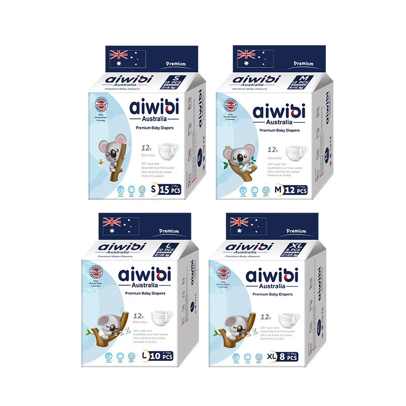 Daily Baby Care Products Elastic Waistband Non-woven Fabric 3M Magic Tape Baby Diapers for Sale